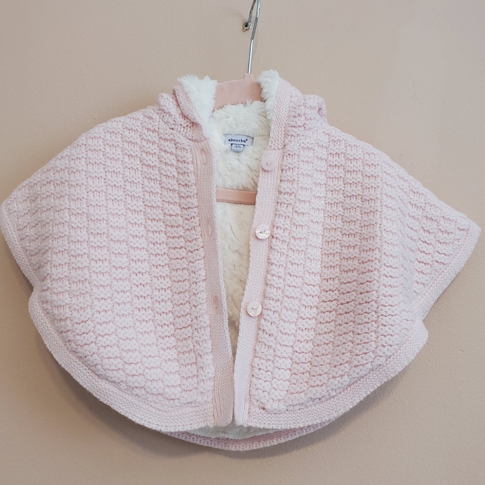 NWOT Absorba Blush Pink Cape/Coat